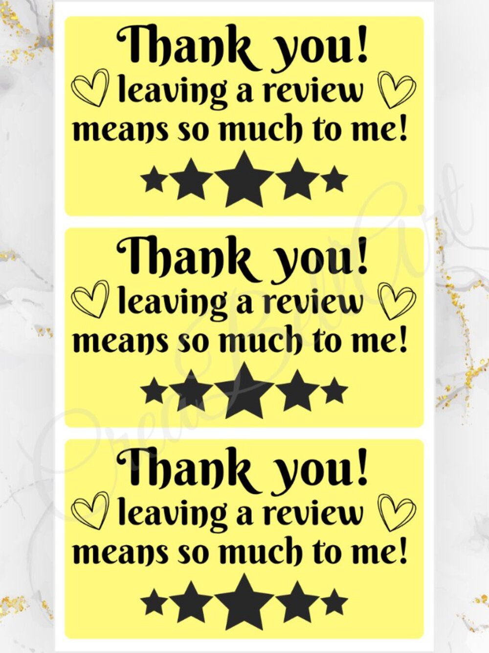 100 Thank you Stickers for Packaging | Small Business Labels